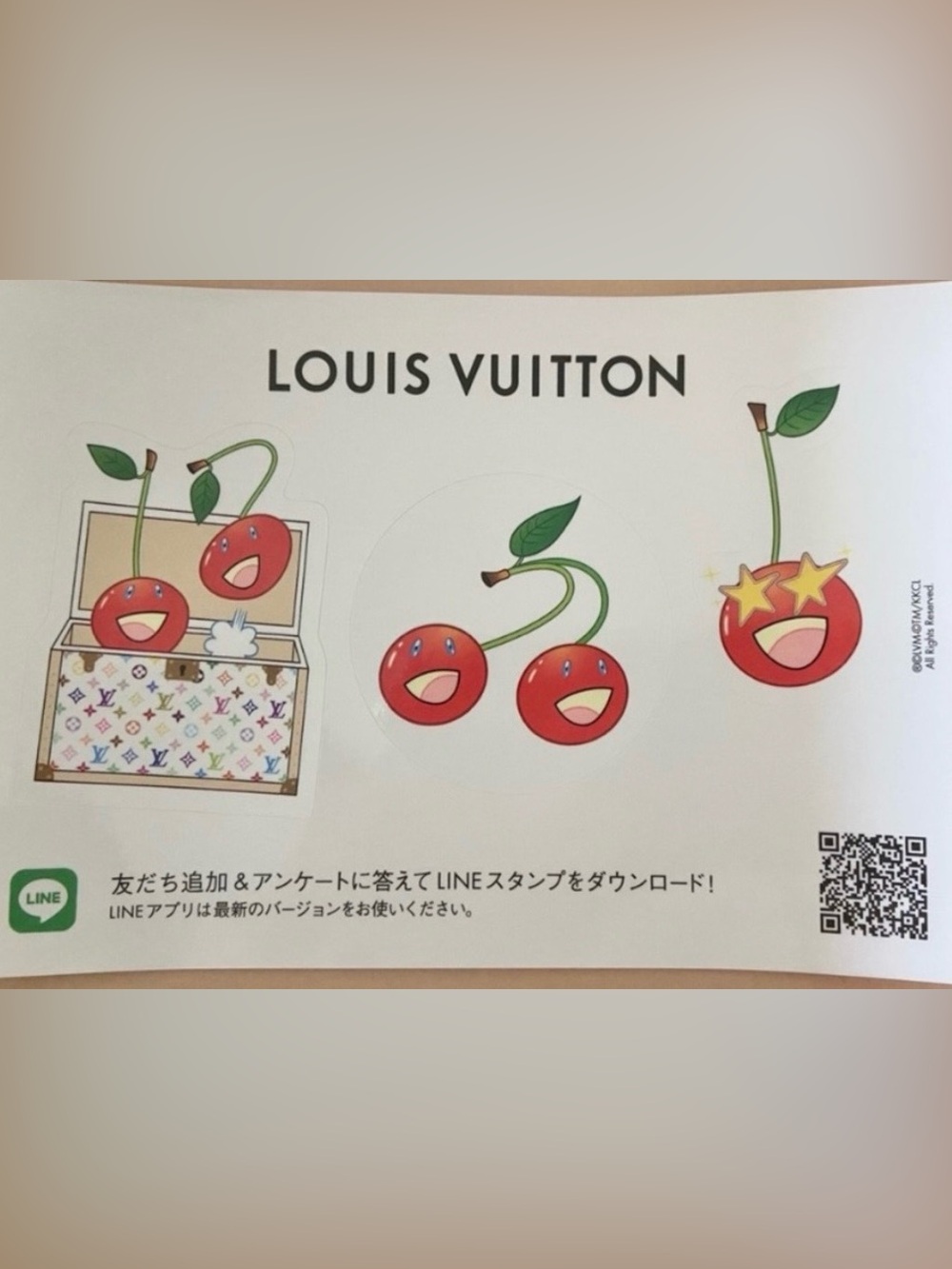 Louis Vuitton Murakami Cherry Sticker Set - LIMITED Edition